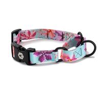 Wolfgang - Collar de Perro Martingale Perros pequeños, medianos y Grandes, Fabricado en Estados Unidos, Estampado digifloral, Mediano (1 Pulgada x 14-18 Pulgadas)