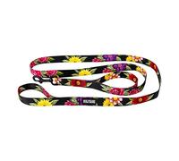 Wolfgang - Correa prémium para perros pequeños, medianos y grandes, fabricada en Estados Unidos, estampado floral oscuro, doble asa (1 pulgada x 6 pies)