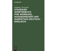 Wolfgang J. Kos Standard Wörterbuch für Werbung, M (Tapa dura) (Importación USA)