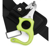 Wolfgangs - Herramienta de rescate de acero 440C, práctico cortador de cinturón de seguridad, martillo de emergencia para coche, con función de iluminación, juego de seguridad con bolsa de