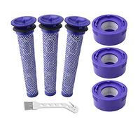 Wolfish - Juego de 6 filtros de repuesto para las aspiradoras Dyson V8+, V8, V7 Absolute Animal Motorhead, 3 postfiltros HEPA, 3 prefiltros, respuesto para la pieza n.º 965661-01 y 967478-01