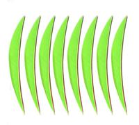 wolfman 5 Pulgadas Tiro con Arco Plumas de Pavo Plumas de Flecha Real Paletas de Pavo Naturales ala Izquierda de Plátano para DIY Accesorios de Flecha de Caza 50 PZ (Verde Claro)