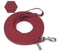 Wolfone 3m Rojo Oscuro Impermeable Larga Recall Dog Lead con Mango Antideslizante, Heavy Duty Robusto Entrenamiento Dog Lead para Actividades al Aire Libre
