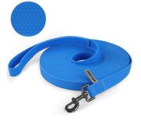 Wolfone 9m Azul Impermeable Larga Recall Dog Lead con Mango Antideslizante, Heavy Duty Robusto Entrenamiento Dog Lead para Actividades al Aire Libre