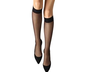 WOLFORD Kniestrümpfe Satin Touch 20 den Schwarz negro | M