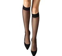 Wolford Satin Touch 20 Knee-Highs Calcetines Altos, 20 DEN, Negro, S para Mujer