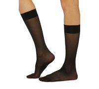 Wolford Satén Touch 20 hasta la Rodilla Calcetines, 20 DEN, Negro, M para Mujer