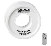 Wolfpack 14060012 Cinta PTFE, 19 mm x 15 m, Set de 10 Piezas
