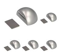 WOLFPACK LINEA PROFESIONAL 5320340 Tope Puerta Adhesivo con Imán Retenedor Cromo Mate, Plateado, 12x9x3 cm, Paquete de 5