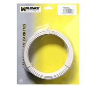 WOLFPACK LINEA PROFESIONAL - Alambre Plastificado 1,2 mm. Blanco (Rollo 50 metros)