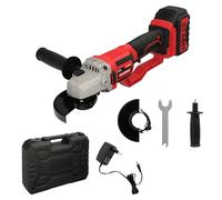 WOLFPACK LINEA PROFESIONAL Amoladora A Bateria 20 Volt. Con Bateria 4.0 Ah. Ø 115 mm. 7.000 R.P.M. Mango 3 Posiciones Eje M14 Protector Disco Ajustable