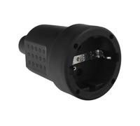 WOLFPACK LINEA PROFESIONAL Base Aerea Toma Tierra Goma 4/4,8 mm. Negro (Industrial)