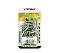 WOLFPACK LINEA PROFESIONAL - Blister Tacos Topgripper Bimaterial Con Tornillos Ø 5 mm. 50 Piezas Taco Anclaje Universal, Taco Hormigon, Taco Pladur,