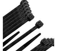 WOLFPACK LINEA PROFESIONAL Brida Nylon 100%. Color Negro 7,5 x 360 mm. Bolsa 100 unidades. Abrazadera Plastico, Organizador Cables, Alta Resistencia