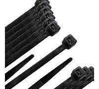 WOLFPACK LINEA PROFESIONAL Brida Nylon 100%. Color Negro 9,0 x 780 mm. Bolsa 100 unidades. Abrazadera Plastico, Organizador Cables, Alta Resistencia