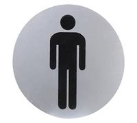 WOLFPACK LINEA PROFESIONAL - Cartel Aluminio Baño Hombre Ø12 cm.