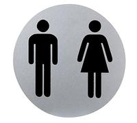 WOLFPACK LINEA PROFESIONAL - Cartel Aluminio Baño Hombre/Mujer Ø12 cm.