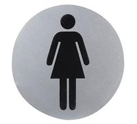 WOLFPACK LINEA PROFESIONAL - Cartel Aluminio Baño Mujer Ø12 cm.