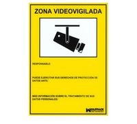 WOLFPACK LINEA PROFESIONAL - Cartel Zona Videovigilada 30x21 cm.