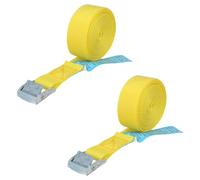 WOLFPACK LINEA PROFESIONAL Cinta De Amarre con Trinquete 4,5 Metros x 25 mm.(2 Unidades) Trinquete Metalico Automatico, Cincha, Eslinga, Correa Sujeción