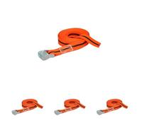 WOLFPACK LINEA PROFESIONAL Cinta De Amarre con Trinquete 5 Metros x 38 mm. Trinquete Metalico Automatico, Cincha, Eslinga Mercancia, Correa Sujeción (Paquete de 4)