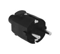 WOLFPACK LINEA PROFESIONAL Clavija Toma Tierra Goma 4,8mm Negro (Industrial)