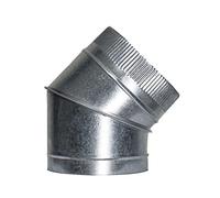 WOLFPACK LINEA PROFESIONAL Codo Estufa Galvanizado de 200 mm. 45° (0,8 mm.)