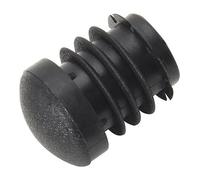 Contera Plastico Redonda Interior Negra para Tubo Exterior Ø 25 mm. Bolsa 200 Unidades