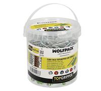 WOLFPACK LINEA PROFESIONAL - Cubo Tacos Topgripper Bimaterial Con Tornillos Ø 6 mm. 250 Piezas Taco Anclaje Universal, Taco Hormigon, Taco Pladur