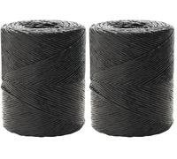 WOLFPACK LINEA PROFESIONAL - Cuerda Rafia Bobina 750 Gramos Color Negro (Paquete de 2)