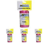 WOLFPACK LINEA PROFESIONAL - Cuerda Trencilla Polipropileno Roja (Bobina 100 Metros) (Paquete de 4)