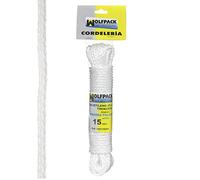 WOLFPACK LINEA PROFESIONAL - Cuerda Trenzada Plástico Blanca (Madeja 15 m.)