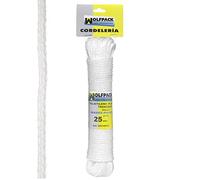 WOLFPACK LINEA PROFESIONAL - Cuerda Trenzada Plástico Blanca (Madeja 25 m.)