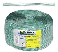 WOLFPACK LINEA PROFESIONAL - Cuerda Trenzada Polipropileno Blanca / Verde (Bobina 200 m.)
