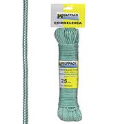 WOLFPACK LINEA PROFESIONAL - Cuerda Trenzada Polipropileno Blanca / Verde (Madeja 25 m.)