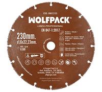 WOLFPACK LINEA PROFESIONAL Disco Corte Madera/Plastico Ø 230 mm. Filo De Carburo De Tungsteno