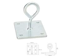 WOLFPACK LINEA PROFESIONAL - Gancho Con pletina Multiuso Cerrado Zincado