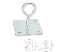 WOLFPACK LINEA PROFESIONAL - Gancho Con pletina Multiuso Cerrado Zincado