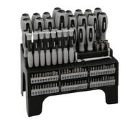 WOLFPACK LINEA PROFESIONAL Juego de Destornilladores/Destorpuntas 100 Piezas Con Soporte Expositor