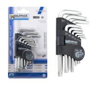 Wolfpack linea profesional - juego llaves torx 'l' 9 piezas inviolable