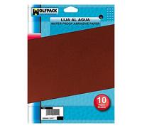 WOLFPACK LINEA PROFESIONAL - Lija Agua Grano 180 (Pack 10 Pliego)