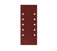 WOLFPACK LINEA PROFESIONAL Lija Recambio Con Velcro 115x280 mm. con Agujeros Grano 180 (10 Piezas)