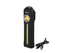 WOLFPACK LINEA PROFESIONAL Linterna Led Profesional Multifuncion Recargable USB 3 Luces 95/300 / 250 Lumenes. Con Iman, Gancho y Clip Cinturon