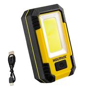 WOLFPACK LINEA PROFESIONAL - Linterna LED Profesional Compacta Engomada Bateria Recargable 500 Lumenes Con Función Powerbank, Iman, Soporte y Gancho