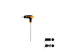 WOLFPACK LINEA PROFESIONAL - Llave Allen Con Bola Mango Bimaterial "Soft Touch" Forma T 3,0 mm. Acero Cromo Vanadio, Destornillador allen, llave hexagonal