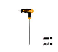 WOLFPACK LINEA PROFESIONAL - Llave Allen Con Bola Mango Bimaterial "Soft Touch" Forma T 4,0 mm. Acero Cromo Vanadio, Destornillador allen, llave hexagonal