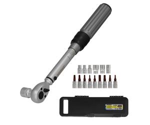 Wolfpack linea profesional llave dinamometrica 1/4' con 9 puntas hexag