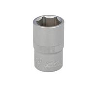 WOLFPACK LINEA PROFESIONAL Llave Vaso 1/2" Hexagonal 16 mm. Perfil de 6 caras. Acero Cromo Vanadio, Aristas Redondas
