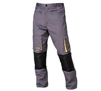 WOLFPACK LINEA PROFESIONAL Pantalones Largos DeTrabajo, Multibolsillos, Resistentes, Rodilla Reforzada, Gris/Amarillo Talla 54/56 XXL