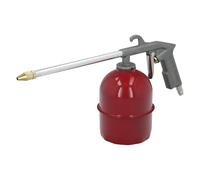 WOLFPACK LINEA PROFESIONAL Pistola Petrolear Neumatica Con Deposito Inferior y Adaptador Rapido, Pistola Limpieza Motores, Pistola Petrolear Neumatica